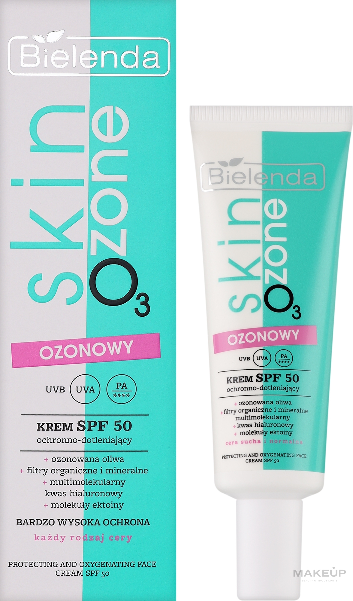 Озоновий сонцезахисний і оксигенувальний крем з SPF 50 - Bielenda Skin O3 Zone Protecting And Oxygenating Face Cream SPF50 — фото 40ml