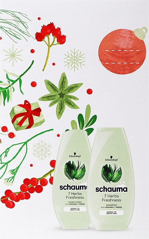 Набор "7 трав" - Schauma 7 Herbs (shm/250ml + h/balm/250ml) — фото N1