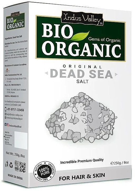 Соль "Мертвого моря" - Indus Valley Bio Organic Original Dead Sea Salt — фото N1