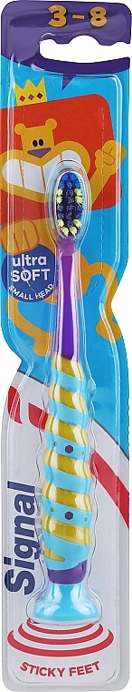 Дитяча зубна щітка, фіолетова - Signal Kids Ultra Soft Small Toothbrush 3-8 Years — фото N1