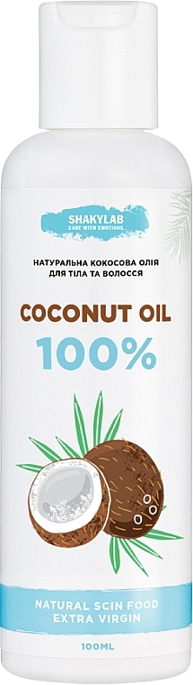 Кокосовое масло «100% Pure» - SHAKYLAB Coconut Oil — фото N3