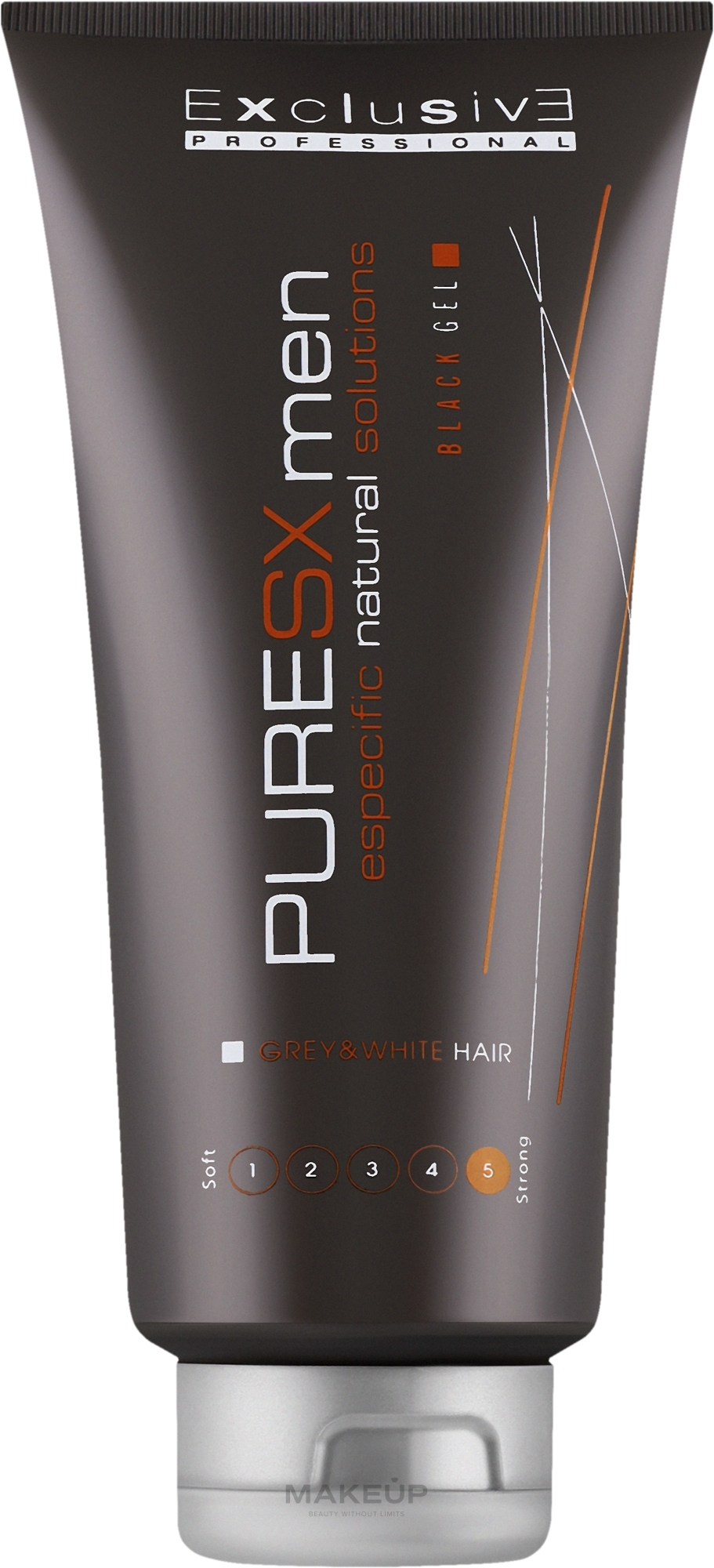 Чорний гель для фіксації волосся - Exclusive Professional Pure SX Men Black Gel — фото 300ml