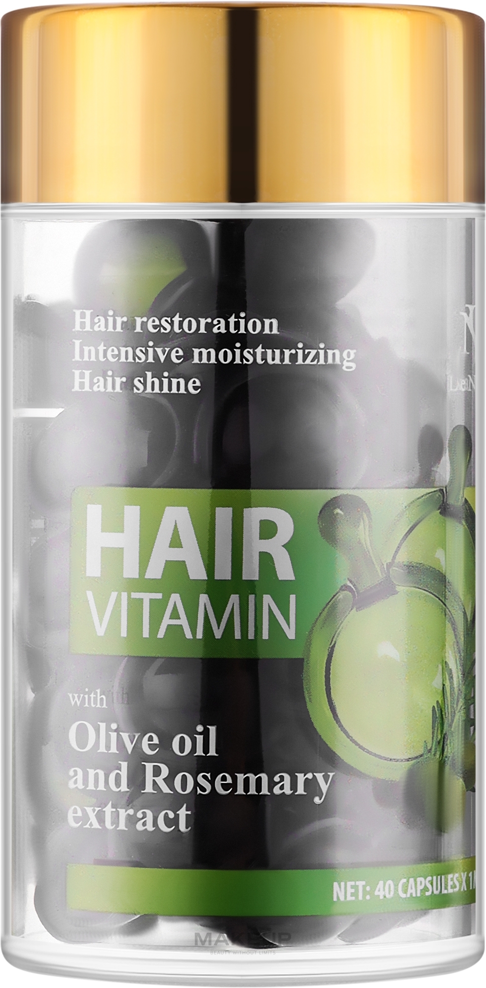 Вітаміни для волосся з Оливковою олією та екстрактом Розмарину - LeNika — фото 40x1ml