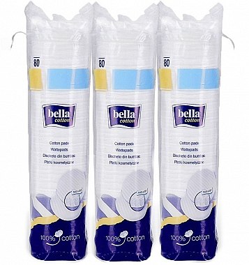 Набір - Bella Cotton (3 pack cotton pads x 80 pieces) — фото N1