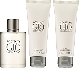 Giorgio Armani Acqua di Gio - Набір (edt 100ml + a/sh balm 75ml + sh/gel 75ml) — фото N2