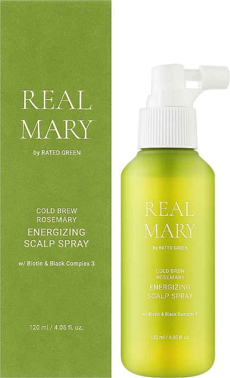 Енергетичний спрей для шкіри голови на основі холодного настою розмарину - Rated Green Real Mary Energizing Scalp Spray — фото N2