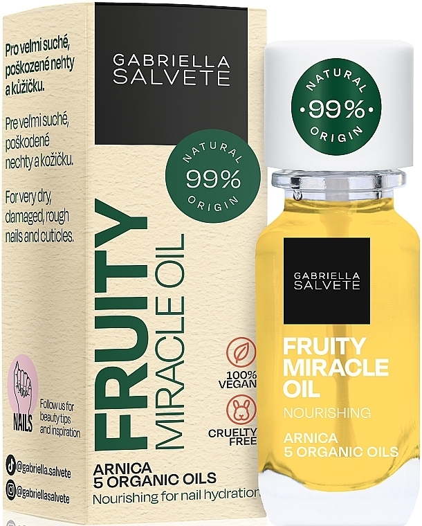 Олія для нігтів - Gabriella Salvete Natural Fruity Miracle Oil — фото N1