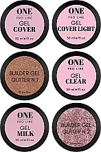 Парфумерія, косметика Набір гелів, 6 продуктів - One Pro Line Builder Gel Set 