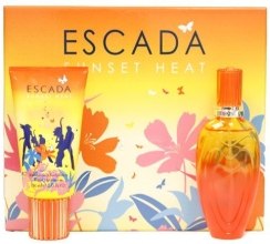 Духи, Парфюмерия, косметика Escada Sunset Heat - Набор (edt 100 + s/g 150 + b/l 150)