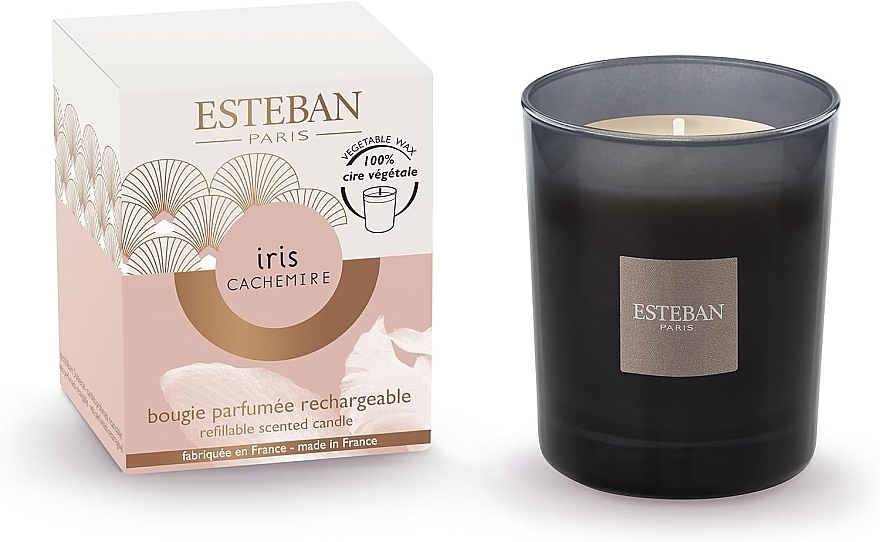 Esteban Iris Cachemire Refillable Scented Candle - Парфумована свічка — фото N1