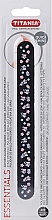 Парфумерія, косметика Пилка полірувальна, 17.5 см, 400/400 грит, 1460 B, чорна - Titania Rapid Gloss Buffer & Stick On Nails