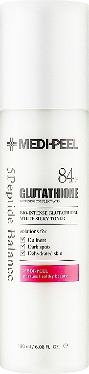 Освітлювальний тонер для обличчя з глутатіоном - Medi Peel Bio Intense Glutathione White Silky Toner