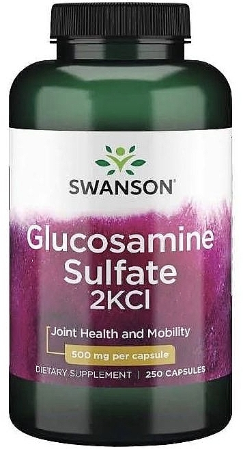 Харчова добавка "Глюкозамін сульфат 2KCl", 500 мг - Swanson Glucosamine Sulfate 2KCL — фото N1