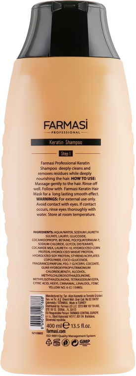 Шампунь для волос с кератином - Farmasi Keratin Therapy Repairing Shampoo — фото N4
