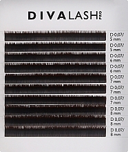 Вії для нарощування D 0.07 (5-8 мм), 10 ліній, coffee - Divalashpro — фото N1