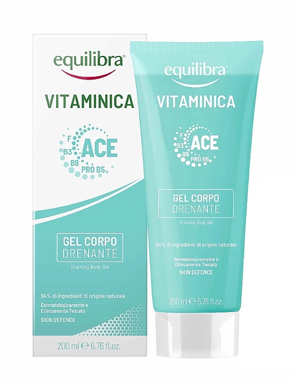 Дренажный гель для тела - Equilibra Vitaminica Draining Body Gel — фото N1