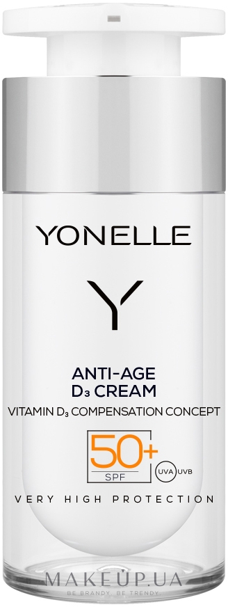 Защитный крем против морщин SPF50+ - Yonelle Anti-Age D3 Cream SPF50+ — фото 30ml