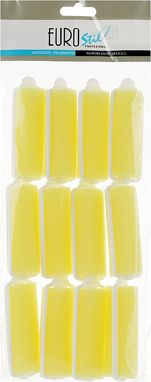 Бігуді, жовті, 12 штук - Eurostil — фото N1
