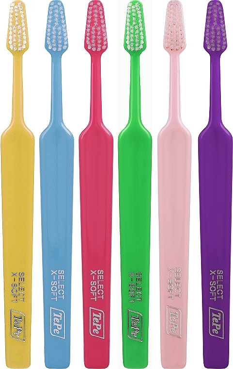 Набір зубних щіток, 6 шт., мікс 7 - TePe Select X-Soft — фото N1