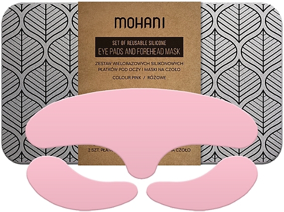 Набір багаторазових силіконових подушечок і маска - Mohani Eye Pads and Forehead Mask — фото N1