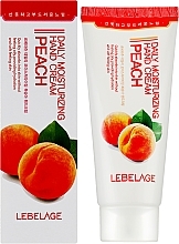 Крем для рук зволожувальний з екстрактом персика - Lebelage Daily Moisturizing Peach Cream — фото N2