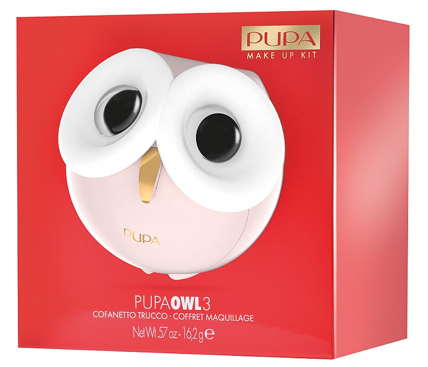 Набор для макияжа лица глаз и губ - Pupa Owl 3 Face Eyes & Lips Beauty Kit — фото N1