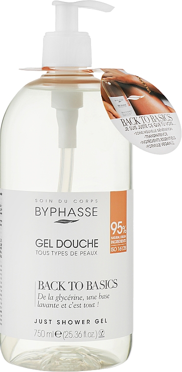 Гель для душу для всіх типів шкіри - Byphasse Back To Basics Gel Douche Tous Types De Peaux — фото N1