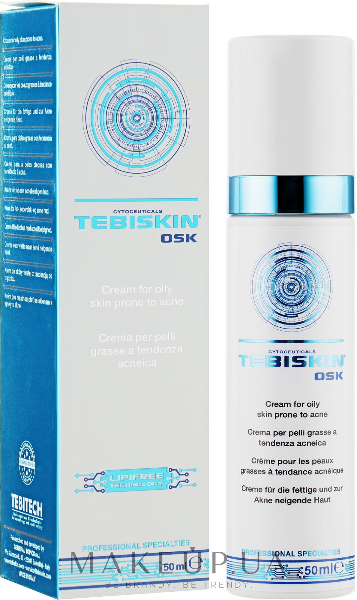 Себорегулювальний крем для жирної проблемної шкіри - Tebiskin Osk Cream — фото 50ml