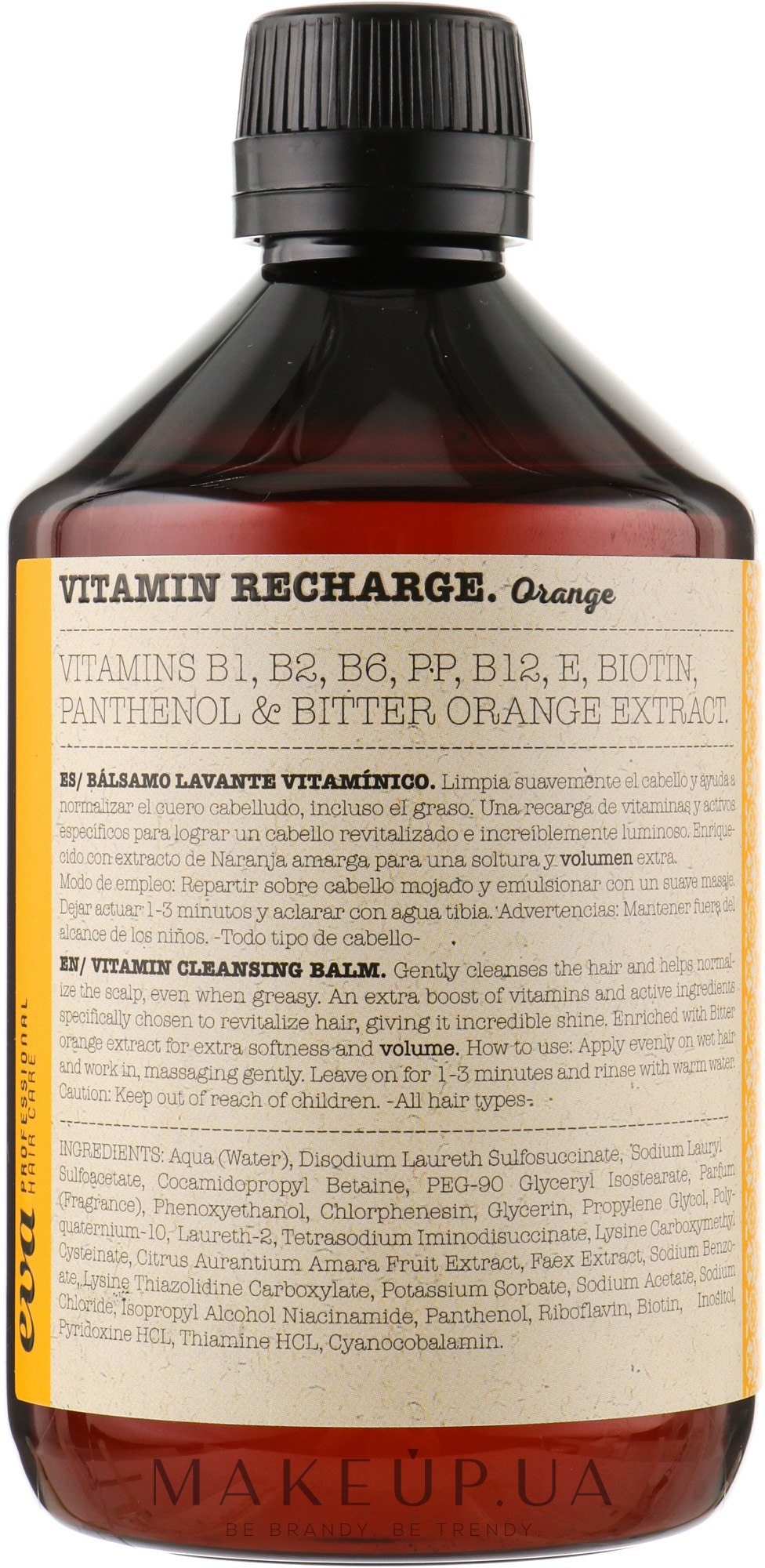 Вітамінний шампунь - Eva Professional Vitamin Recharge Cleansing Balm Orange — фото 500ml
