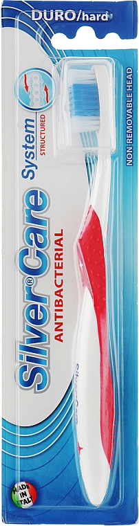 Зубная щетка "Silver Care System" жесткая, красная - Silver Care  — фото N1