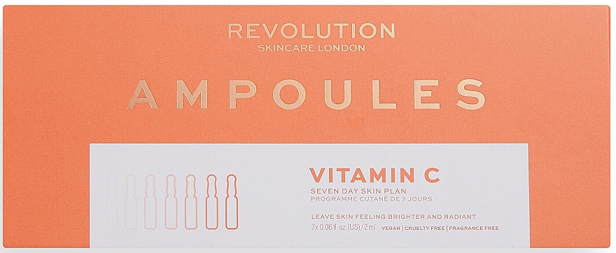 Ампулы для более яркой и сияющей кожи - Revolution Skincare Illuminating Ampoules With Vitamin C — фото N1