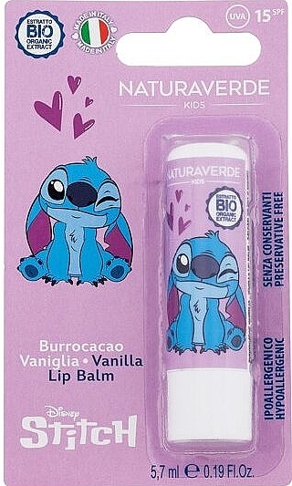 Бальзам для губ "Stitch" - Naturaverde Kids Disney Stitch Lip Balm SPF15 — фото N1