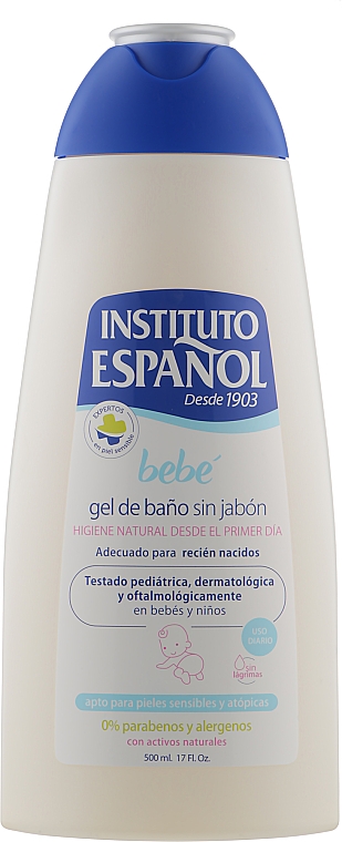 Гель для душа для новорожденных - Instituto Espanol Bebe Bath Gel Without Soap Newly Born Sensitive Skin — фото N1