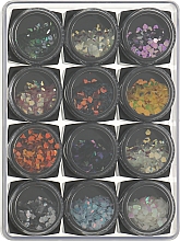 Парфумерія, косметика Набір декору для манікюру "Мерехтливі кристали", 12 кольорів - Christian
