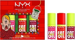 Набір для макіяжа губ - NYX Professional Makeup Home Alone Fat Oil Lip Drip Trio (3xlip/oil/4.8ml) — фото N1