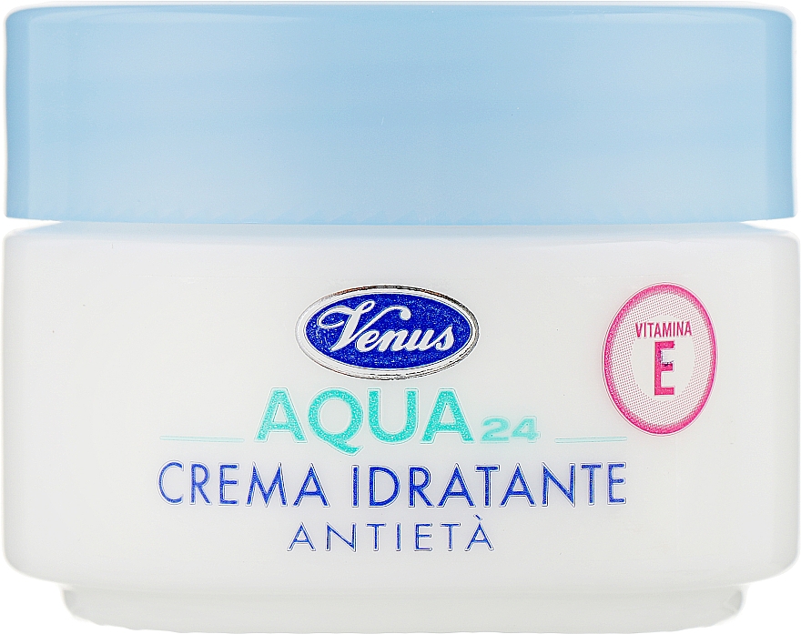 Увлажняющий, антивозрастной крем c витамином Е для лица - Venus Crema Idratante Antieta Aqua 24 Vitamina E 