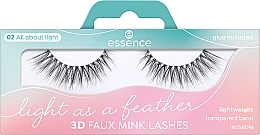 Парфумерія, косметика Накладні вії - Essence Light As A Feather 3D Faux Mink Lashes 02 All About Light