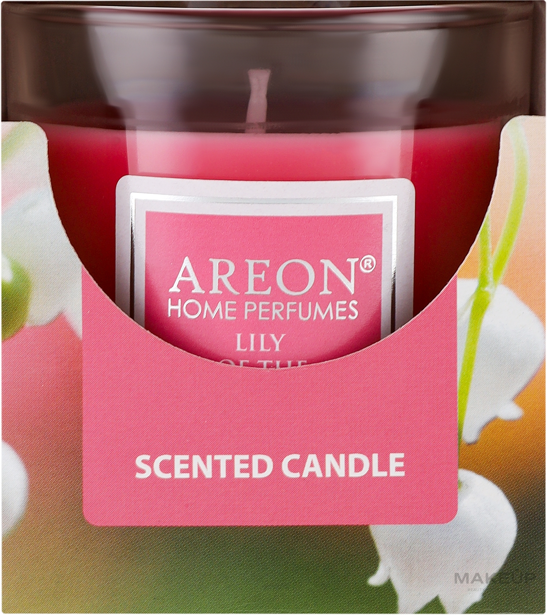 Ароматическая свеча в стакане "Ландыш" - Areon Home Perfumes Lily of the Valley Scented Candle — фото 120g