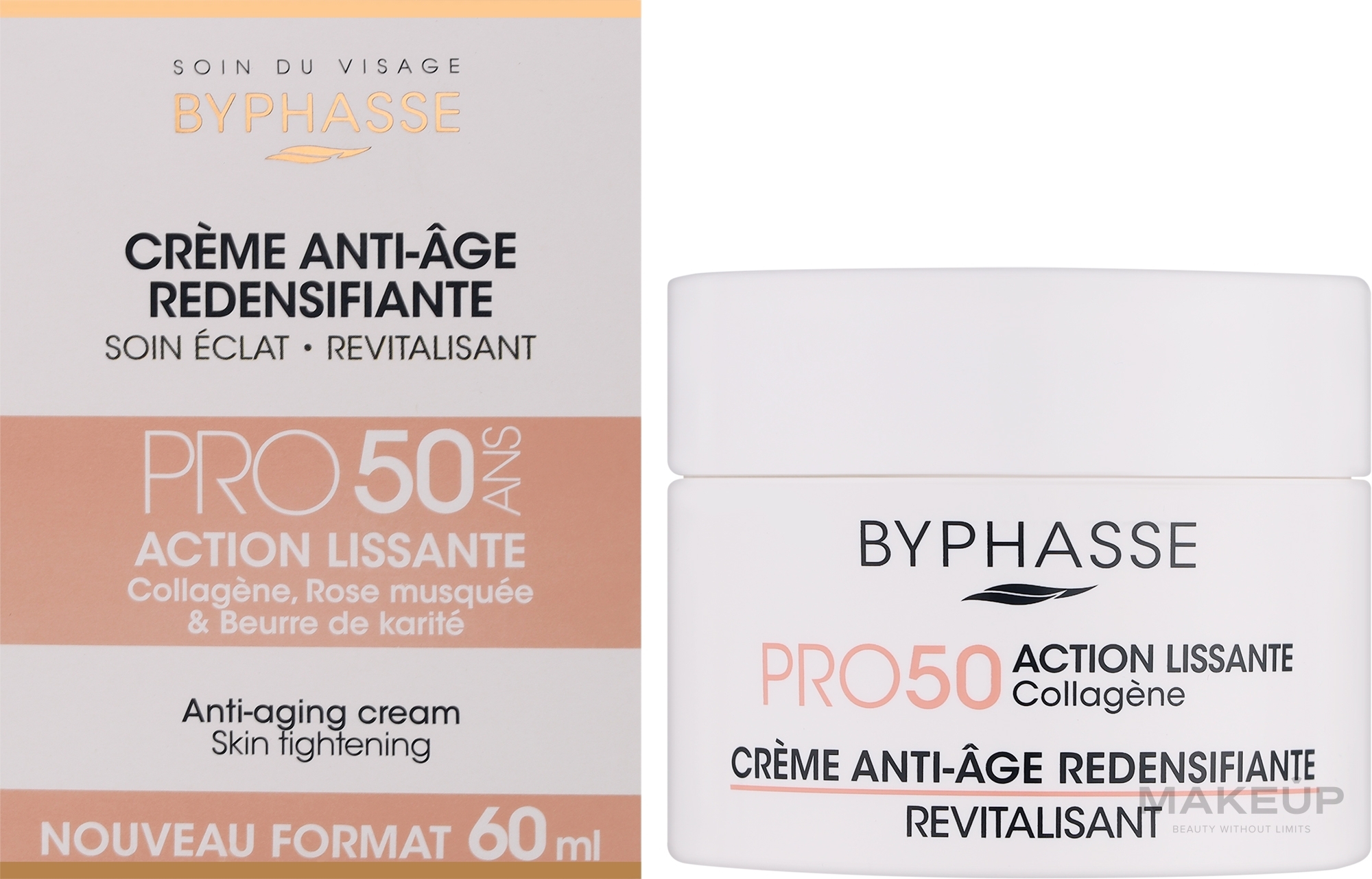 Антивозрастной крем для лица - Byphasse Anti-Aging Cream Pro50 Skin Tightening — фото 60ml