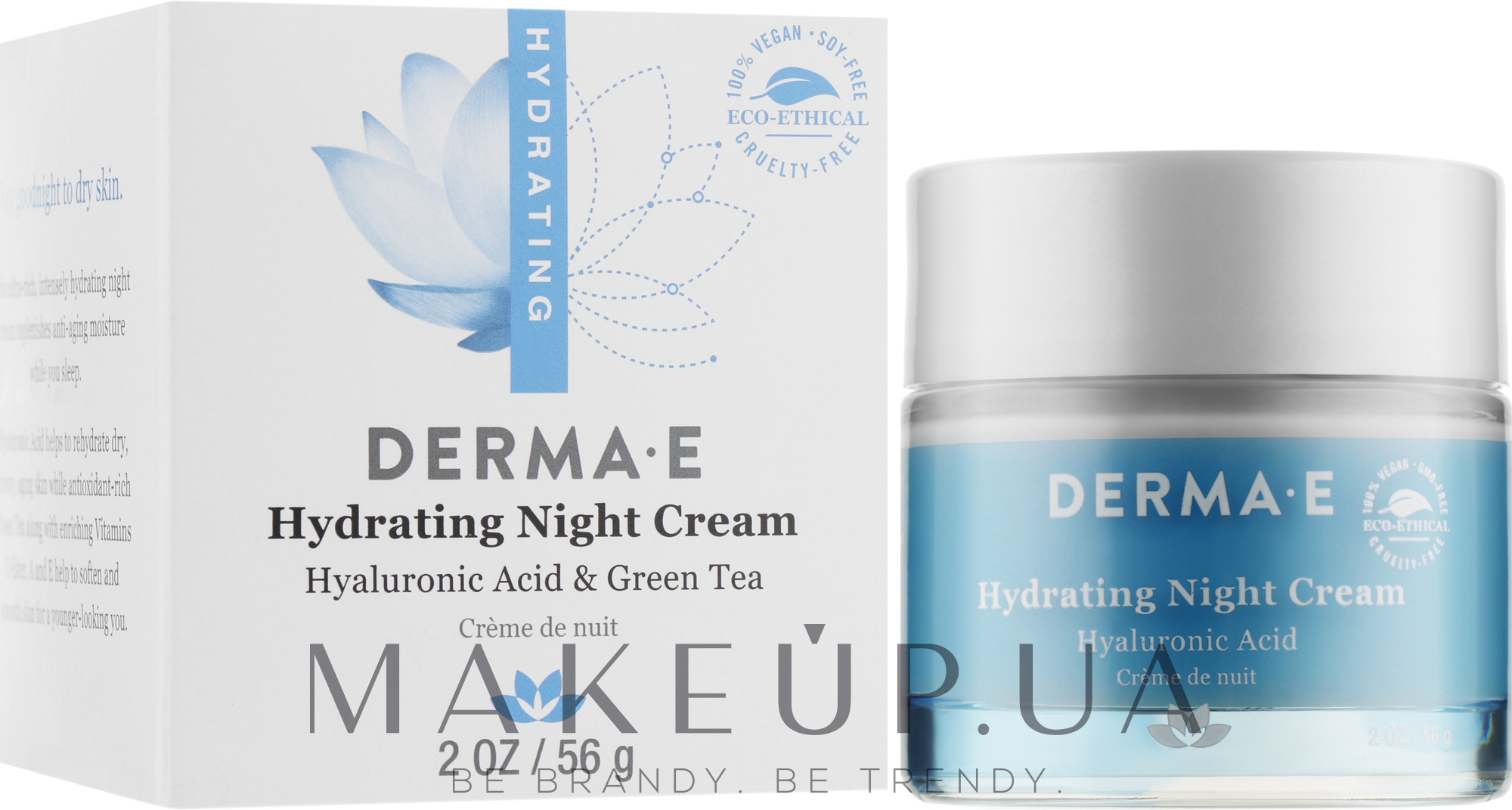 Увлажняющий ночной крем с гиалуроновой кислотой - Derma E Hydrating Night Cream — фото 56g