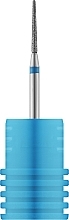Парфумерія, косметика Фреза алмазна "Конус, напівсферичний кінець" 850 014B, діаметр 1.4 мм синя - Nail Drill