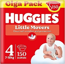 Духи, Парфюмерия, косметика Подгузники Little Movers, 4 (7-18 кг), 150 шт - Huggies Giga Pack