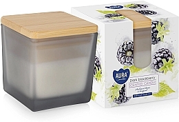 Ароматическая свеча в матовом стакане "Ежевика" - Bispol Aura Scented Candle Dark Blackberry — фото N2