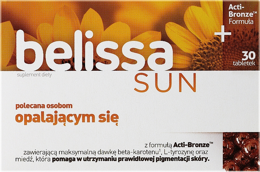 Диетическая добавка в таблетках - Aflofarm Belissa Sun — фото N1