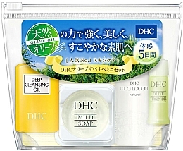 Духи, Парфюмерия, косметика Набор - DHC Olive Oil Mini Skin Care Set (oil/20 ml + soap/10 g + lot/20 ml + oil/5 ml)