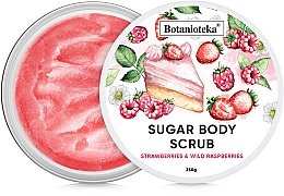 Парфумерія, косметика Цукровий скраб для тіла "Суниця і лісова малина" - Botanioteka Sugar Body Scrub Strawberries & Wild Raspberries