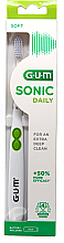 Духи, Парфюмерия, косметика Электрическая зубная щетка, мягкая, белая - G.U.M Sonic Daily