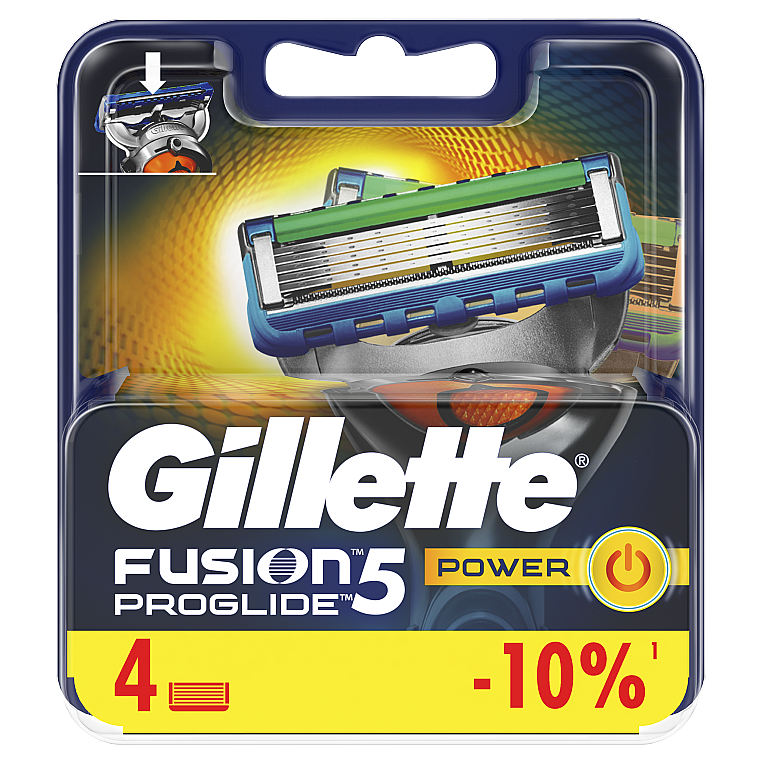 Змінні касети для гоління, 4 шт. - Gillette Fusion ProGlide Power — фото N3