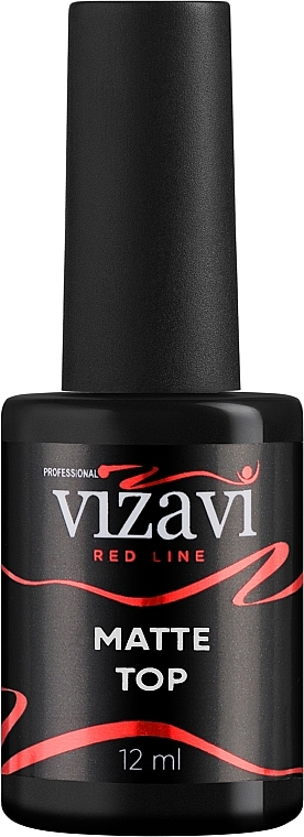 Финишное матовое покрытие без липкого слоя - Vizavi Professional Red Line Matte Top — фото N2