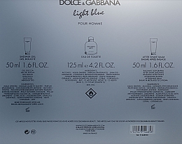 Dolce&Gabbana Light Blue Pour Homme - Набір (edt/125ml + sh/gel/50ml + ash/balm/50ml) — фото N3